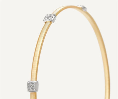 Marco Bicego 18K Yellow Gold Marco Bicego Small Stackable Bracelet with Diamonds Bracelets - Women's