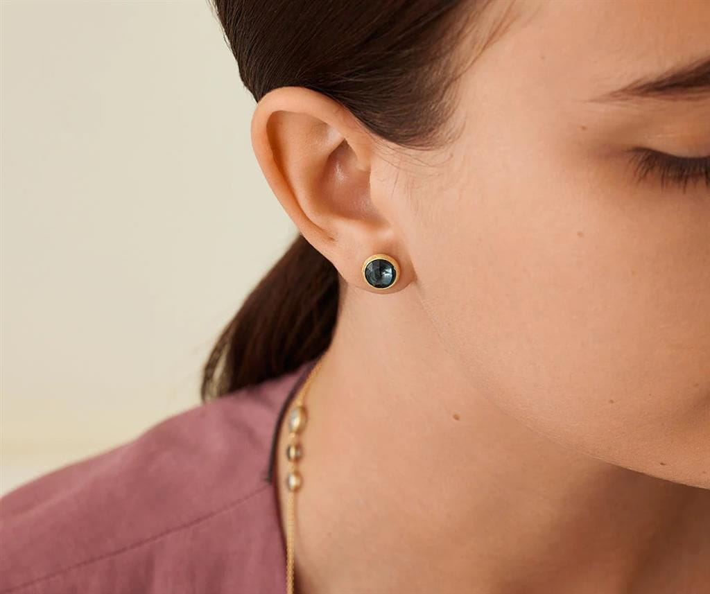 Marco Bicego 18K Yellow Gold Marco Bicego London Blue Topaz Stud Earrings Earrings