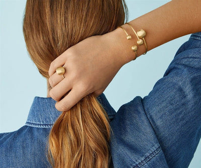 Marco Bicego 18K Yellow Gold Marco Bicego Flexible Bangle With Small Beads Bracelets - Women's