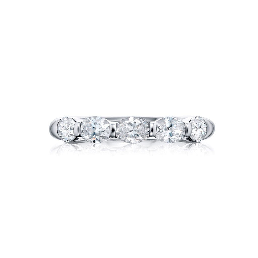 JB Star Platinum JB Star Oval Diamond Half-Eternity Band Rings - Women's