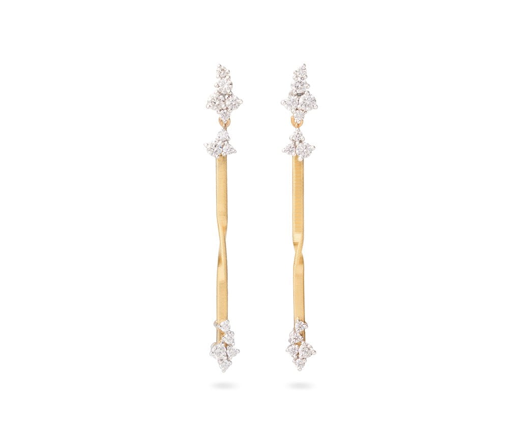 Marco Bicego 18K Yellow Gold Marco Bicego Drop Earring with Diamond Clusters Bracelets - Women's