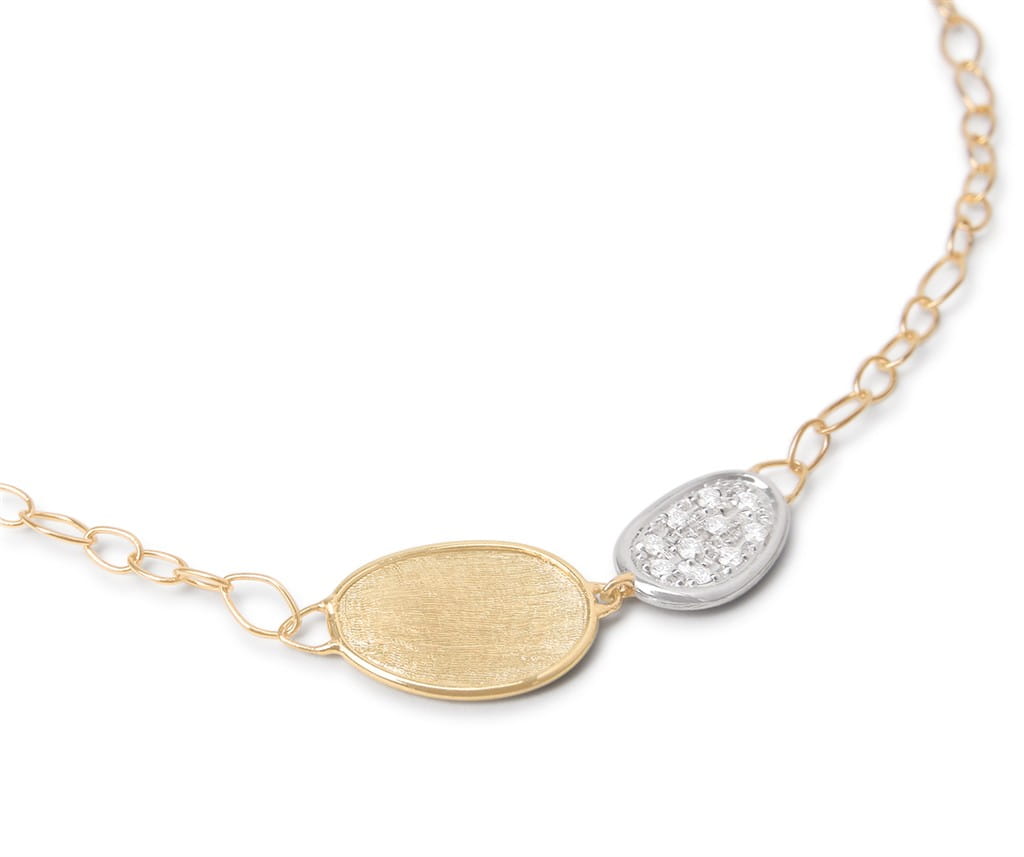 Marco Bicego 18K Yellow Gold Marco Bicego Pendant Chain Necklace with Diamonds, Mini Necklaces