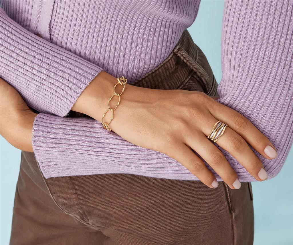 Marco Bicego 18K Yellow Gold Marco Bicego 5-Strand Coil Ring with Diamond Strands Rings - Women's