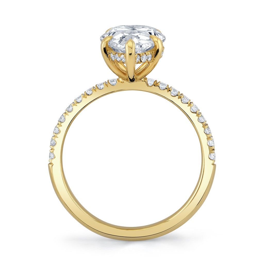 Emerson Fine Jewelry 18K Yellow Gold Everly Pear Hidden Halo with Pave Diamond Engagement Ring Engagement Rings