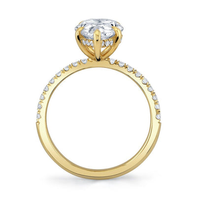 Emerson Fine Jewelry 18K Yellow Gold Everly Pear Hidden Halo with Pave Diamond Engagement Ring Engagement Rings
