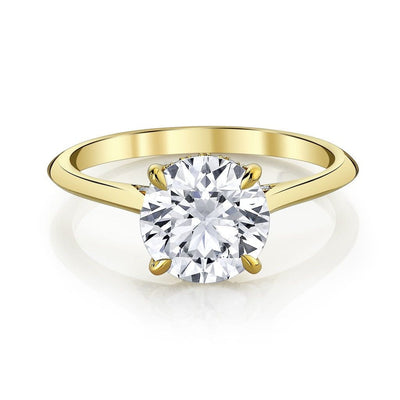 18K Yellow Gold Mia Round with Knife Edge Shank