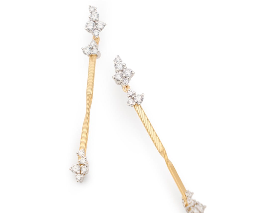 Marco Bicego 18K Yellow Gold Marco Bicego Drop Earring with Diamond Clusters Bracelets - Women's