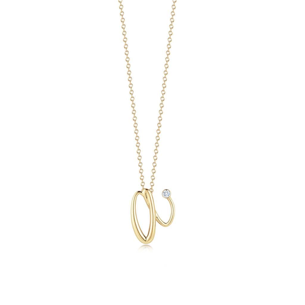 Kwiat 18K Yellow Gold Kwiat Diamond Initial "A" Pendant Pendants