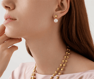 Marco Bicego 18K Yellow Gold Marco Bicego Small Pearl Drop Earrings Earrings