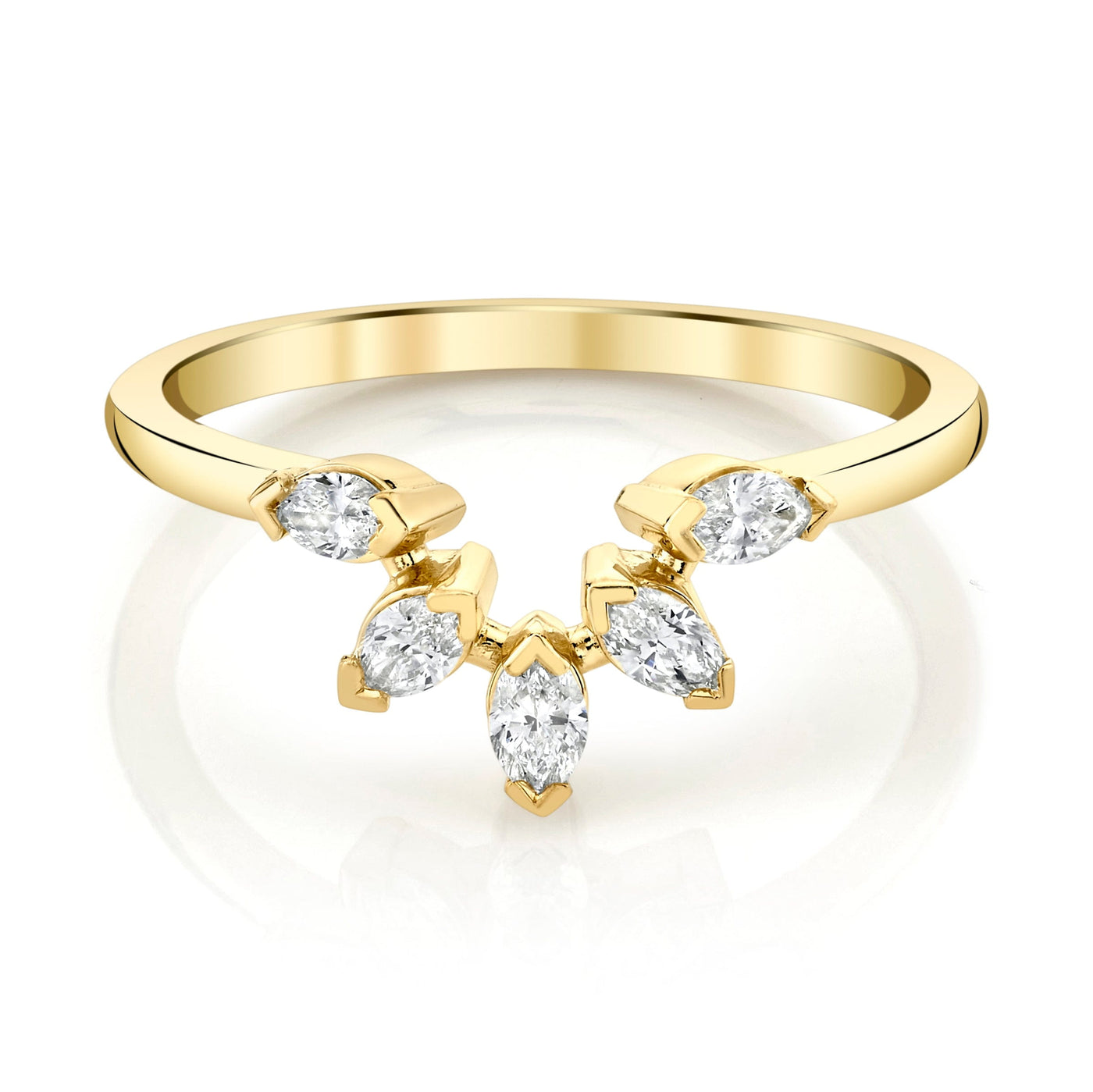 Emerson Fine Jewelry 18K Yellow Gold Jasmine Marquise Diamond Tiara Band Rings - Women's