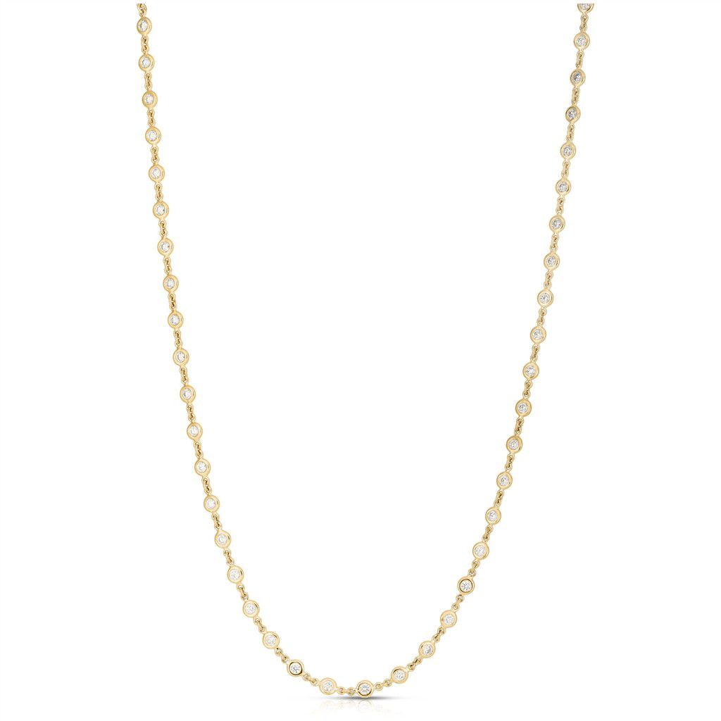 Roberto Coin 18K Yellow Gold Roberto Coin Diamonds by the Inch Continuous Station Necklace Necklaces