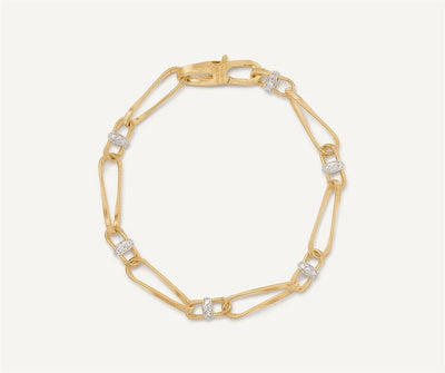 Marco Bicego 18K Yellow Gold Marco Bicego Twisted Coil Link Bracelet with Diamonds Bracelets - Women's