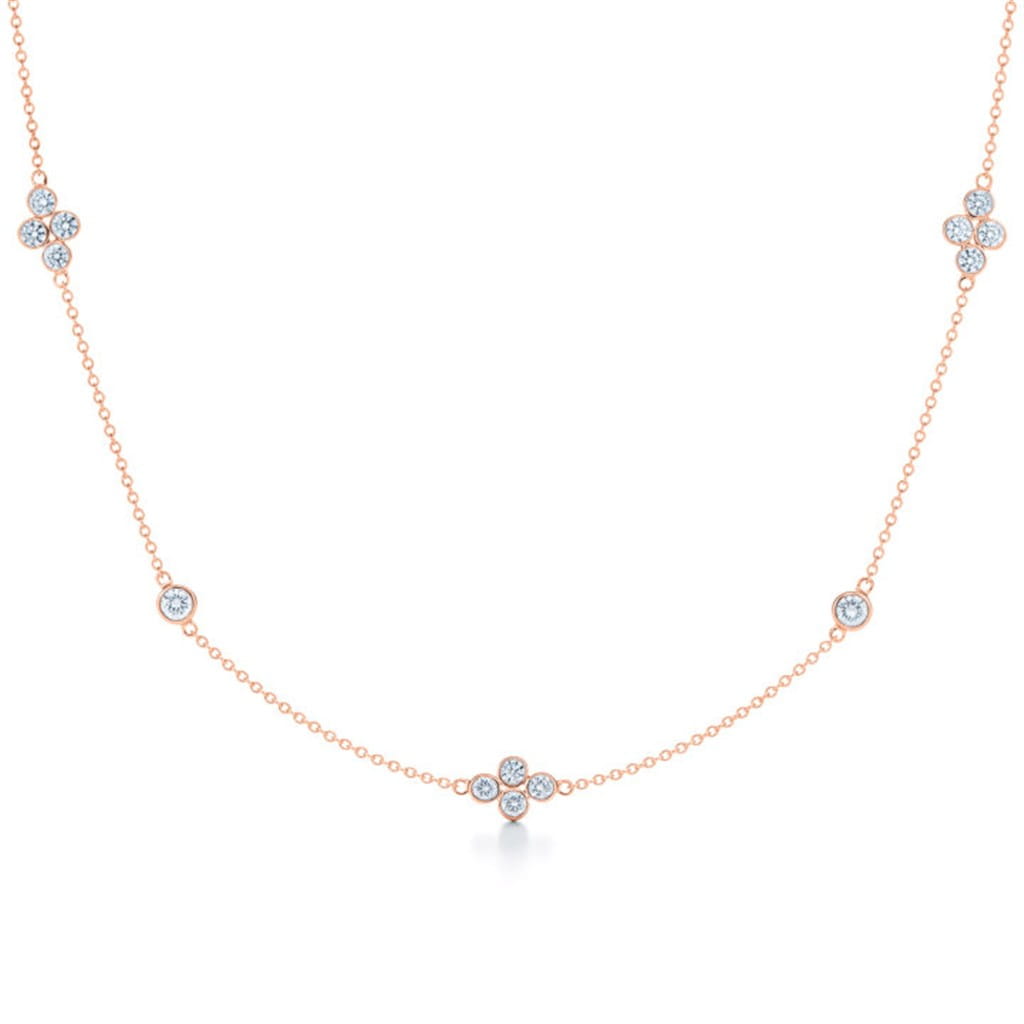 Kwiat 18K Rose Gold Kwiat Diamond Strings Quads Necklace Necklaces