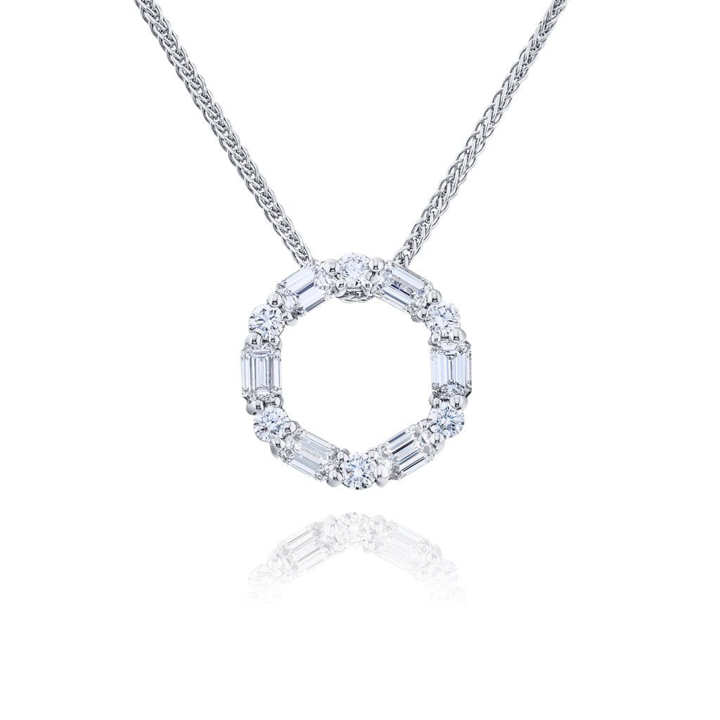 JB Star Platinum JB Star Diamond Circle Pendant Pendants