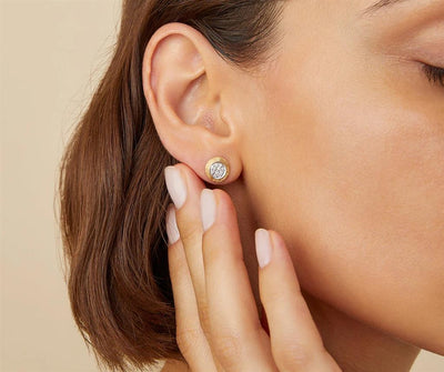 Marco Bicego 18K Yellow Gold Marco Bicego Diamond Pave Stud Earrings Earrings