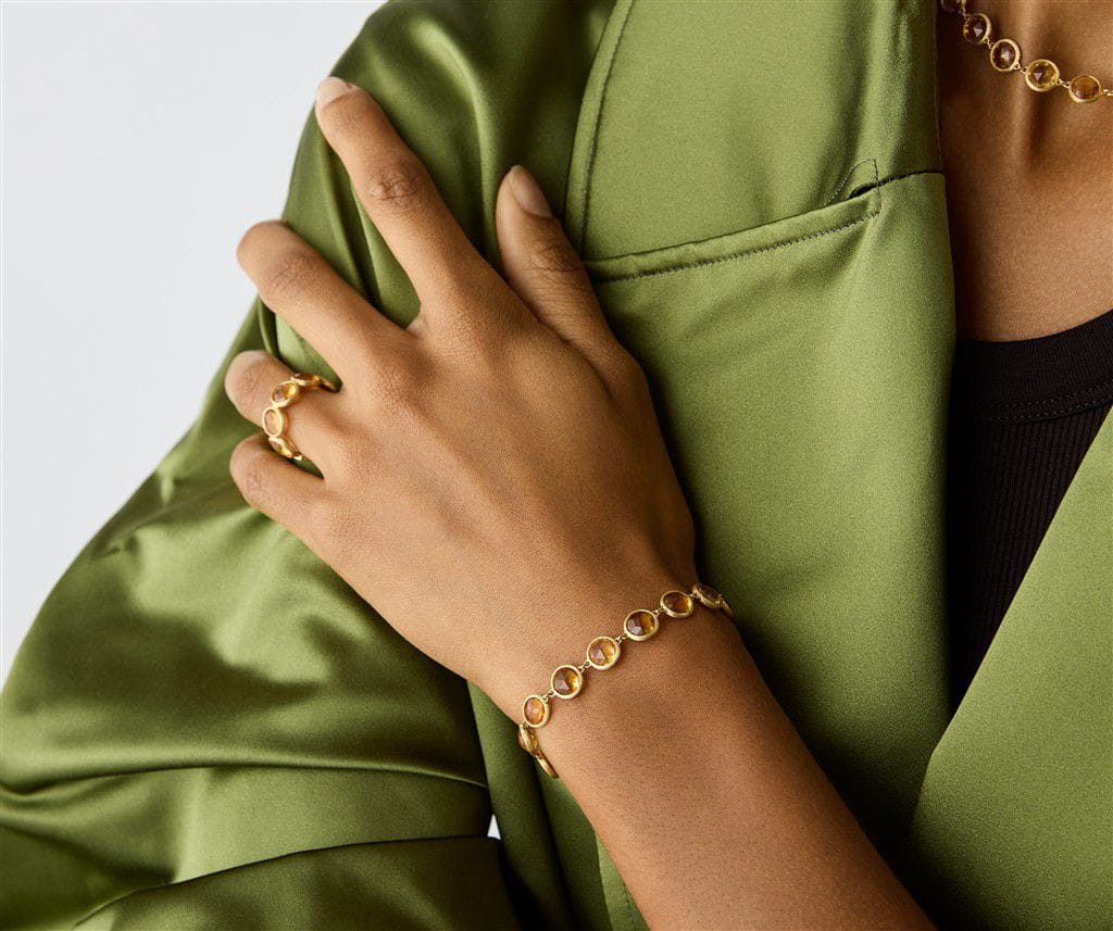 18K Yellow Gold Marco Bicego Bracelet with Citrines