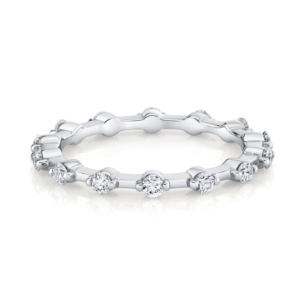 Emerson Fine Jewelry Platinum Nova Station Full Eternity Band Rings - Women's