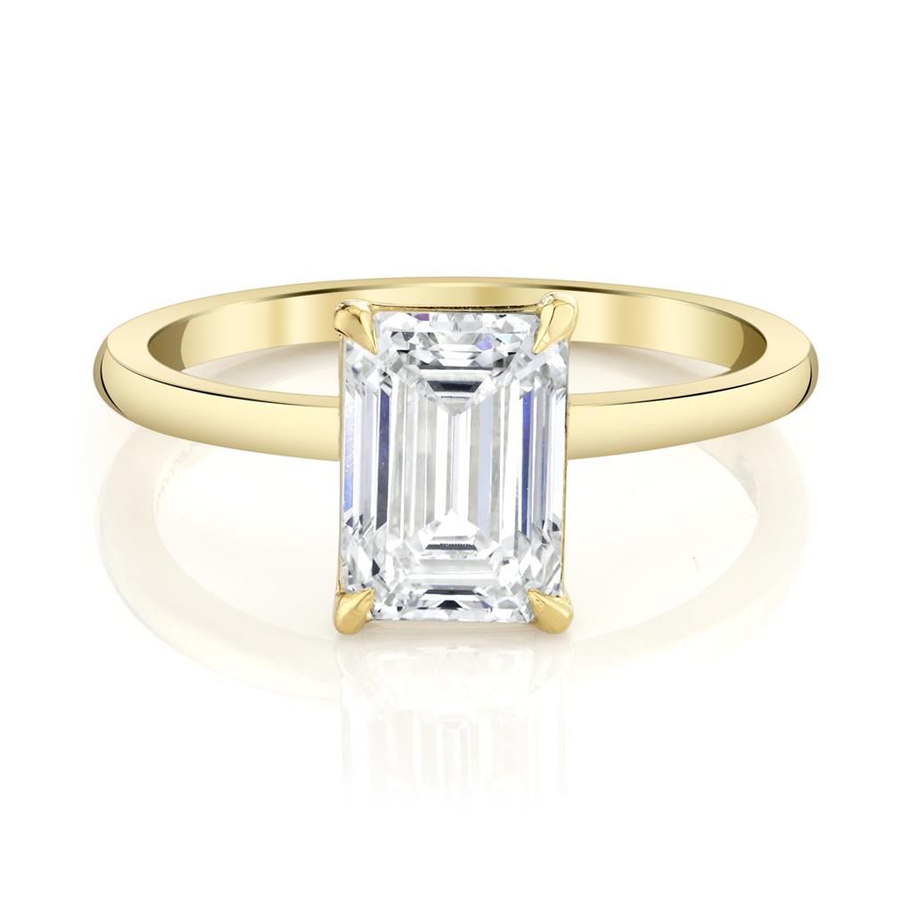 Emerson Fine Jewelry 18K Yellow Gold Everly Classic Emearld Cut Diamond Engagement Ring Engagement Rings
