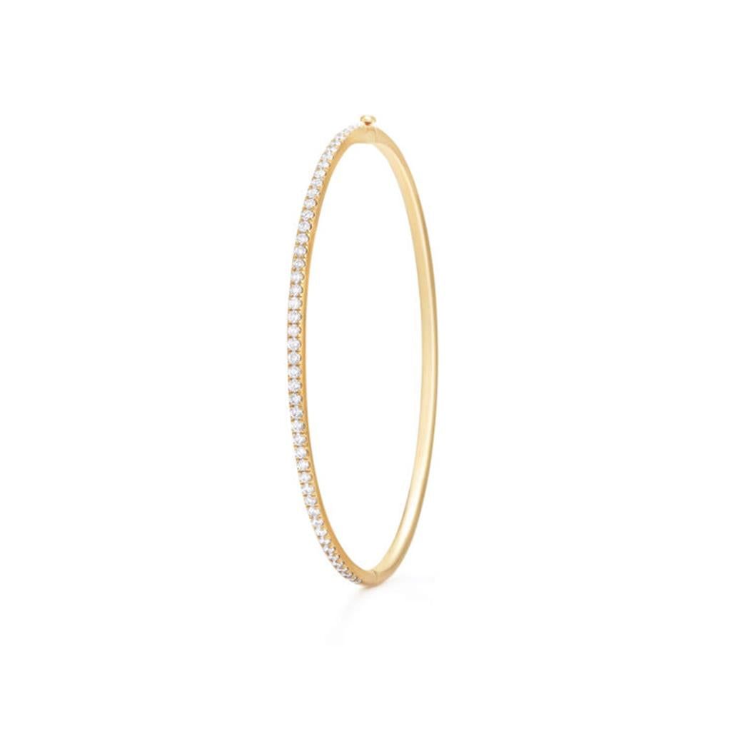 Kwiat 18K Yellow Gold Kwiat Stackable Slim Bangle with Diamonds Bracelets - Women's