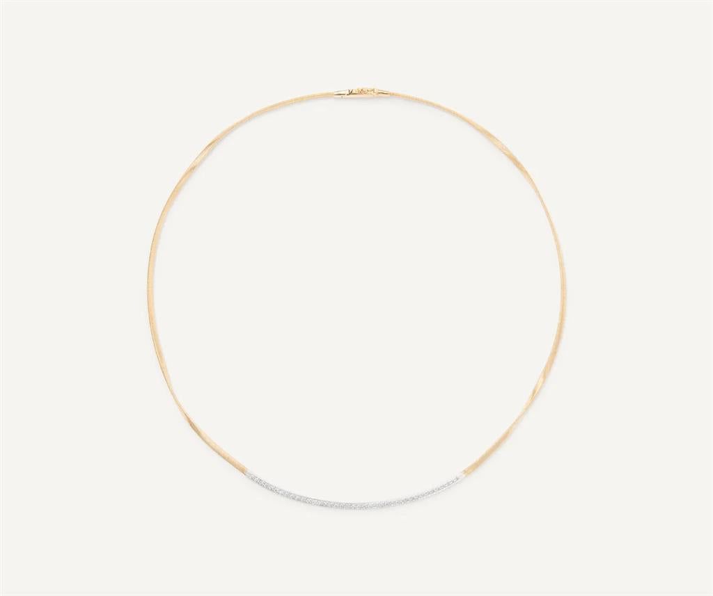 Marco Bicego 18K Yellow Gold Marco Bicego Coil Necklace With Diamond Bar Necklaces