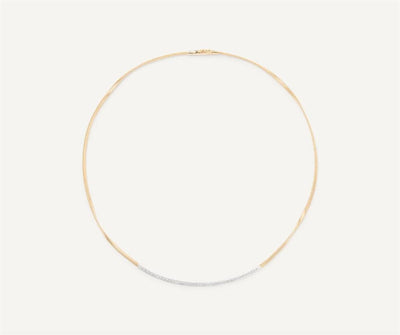 Marco Bicego 18K Yellow Gold Marco Bicego Coil Necklace With Diamond Bar Necklaces