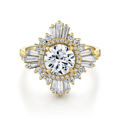 Emerson Fine Jewelry 18K Yellow Gold Emerson Fine Jewelry Gatsby Collection Engagement Rings