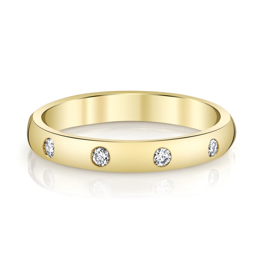 Emerson Fine Jewelry 18K Yellow Gold Nova Flush Set Half Eternity Diamond Band | Emerson Fine Jewelry Rings - Women's