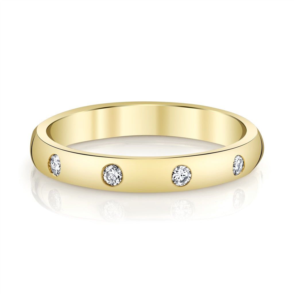 Emerson Fine Jewelry 18K Yellow Gold Nova Flush Set Half Eternity Diamond Band | Emerson Fine Jewelry Rings - Women's