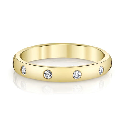 Emerson Fine Jewelry 18K Yellow Gold Nova Flush Set Half Eternity Diamond Band | Emerson Fine Jewelry Rings - Women's