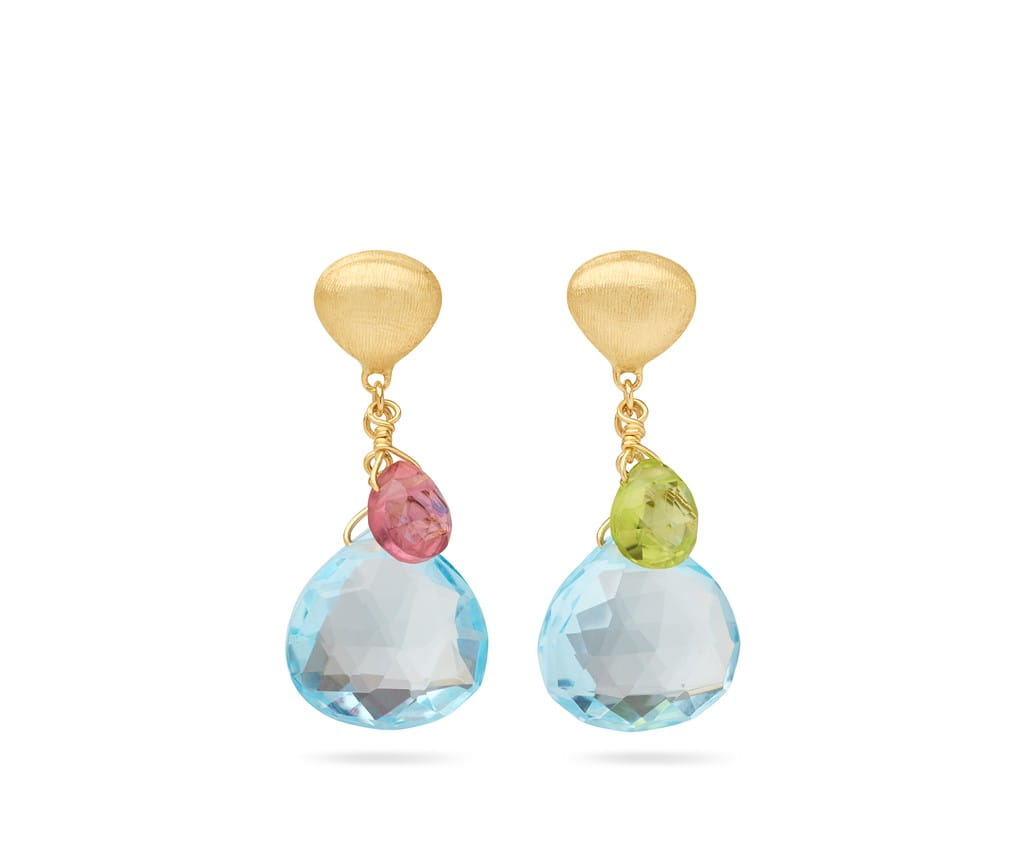 Marco Bicego 18K Yellow Gold Marco Bicego Mixed Topaz Short Drop Earrings Earrings