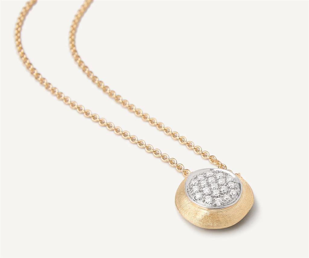 Marco Bicego 18K Yellow Gold Marco Bicego Diamond Pave Disk Pendant Pendants