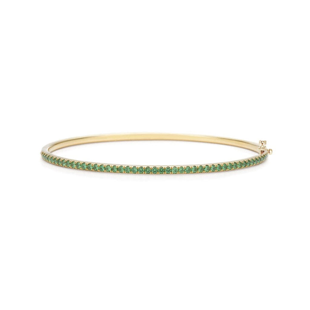 Kwiat 18K Yellow Gold Kwiat Stackable Slim Bangle with Tsavorites Bracelets - Women's