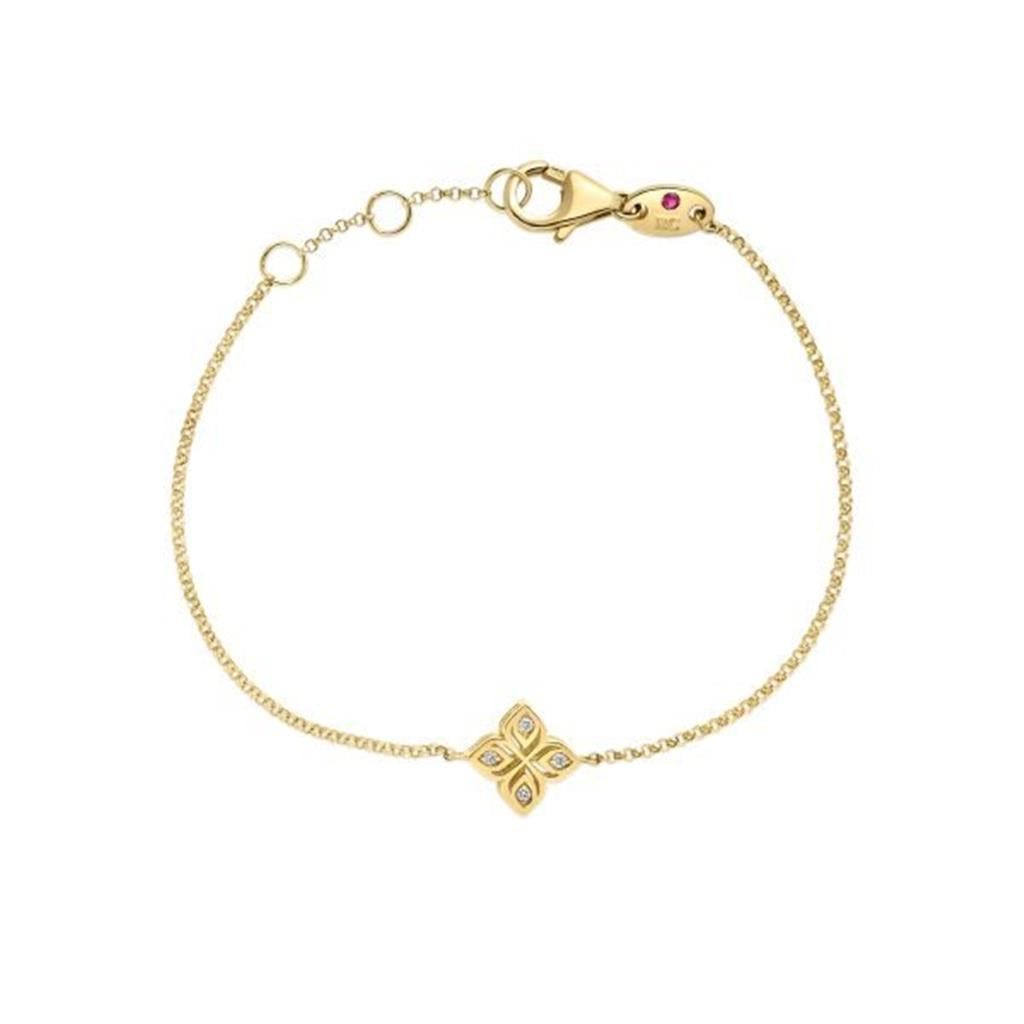 Roberto Coin 18K Yellow Gold Roberto Coin Arabesque Small Diamond Flower Bracelet Bracelets - Women's