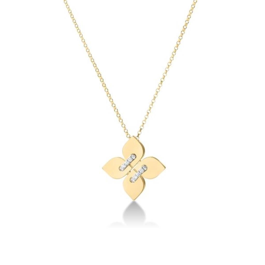 Roberto Coin 18K Yellow Gold Roberto Coin Love in Verona Diamond Flower Pendant Pendants