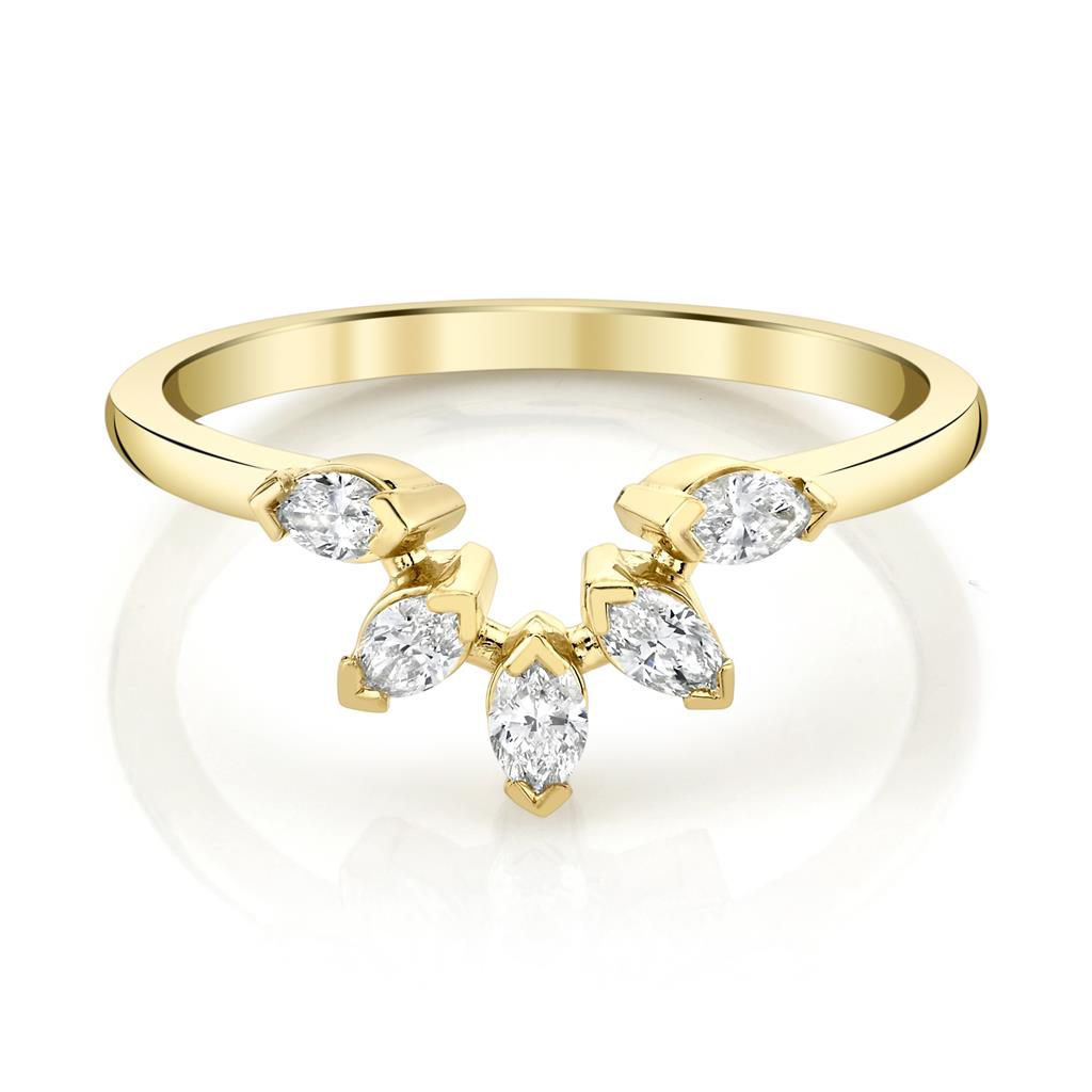 Emerson Fine Jewelry 18K Yellow Gold Jasmine Marquise Diamond Tiara Band Rings - Women's