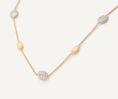 Marco Bicego 18K Yellow Gold Marco Bicego Diamond Bean Necklace Necklaces
