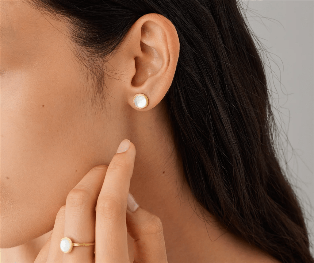 Marco Bicego 18K Yellow Gold Marco Bicego Mother of Pearl Stud Earrings Earrings
