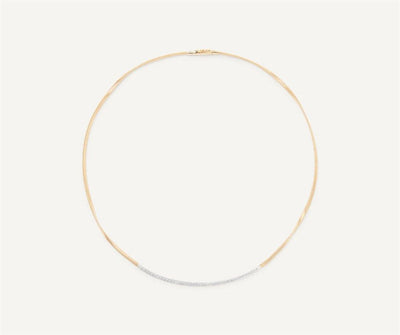 Marco Bicego 18K Yellow Gold Marco Bicego Coil Necklace With Diamond Bar Necklaces