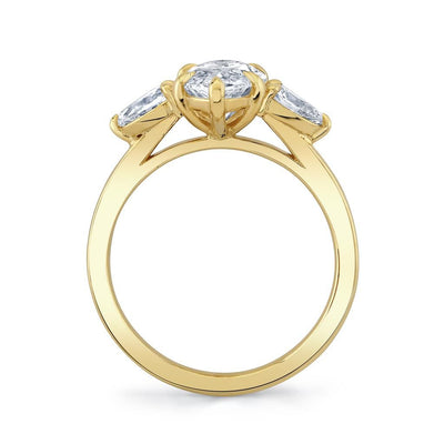 Emerson Fine Jewelry 18K Yellow Gold Marquise Three Stone Diamond Engagement Ring Engagement Rings