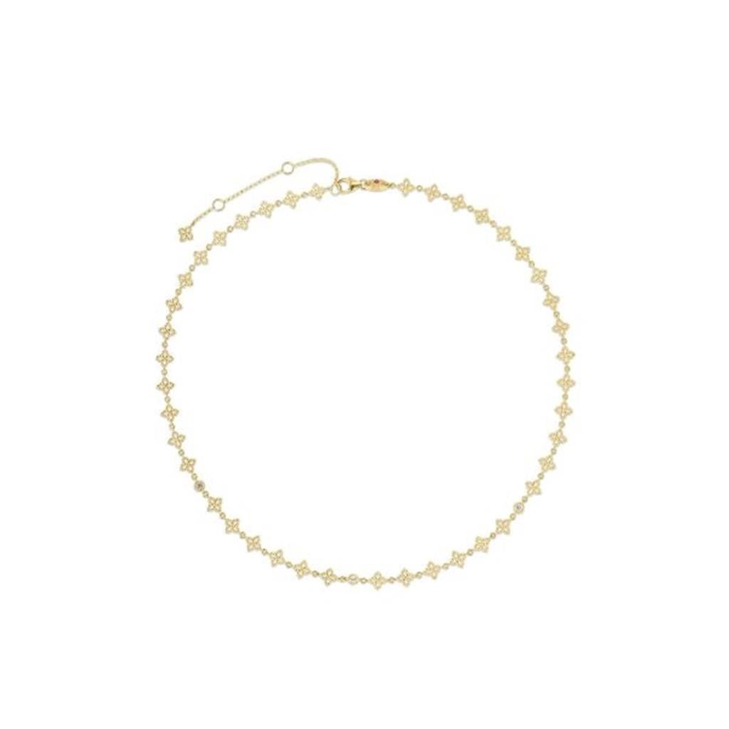 Roberto Coin 18K Yellow Gold Roberto Coin Principessa Diamond Flower Necklace Necklaces