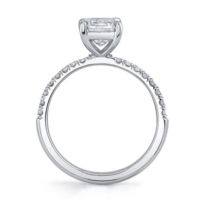 Emerson Fine Jewelry Platinum Everly Emerald Cut with Pave Diamond Engagement Ring Engagement Rings
