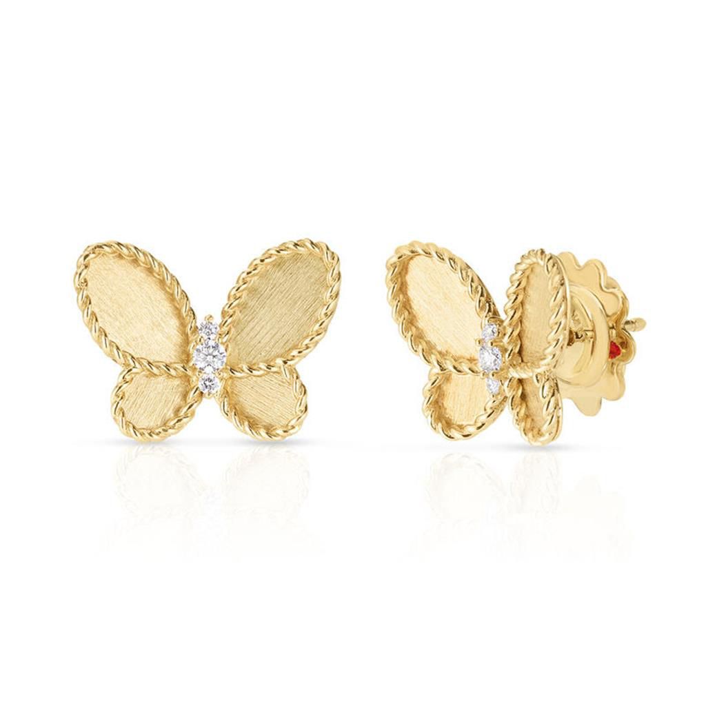 Roberto Coin 18K Yellow Gold Roberto Coin Jasmine Butterfly Earrings Earrings