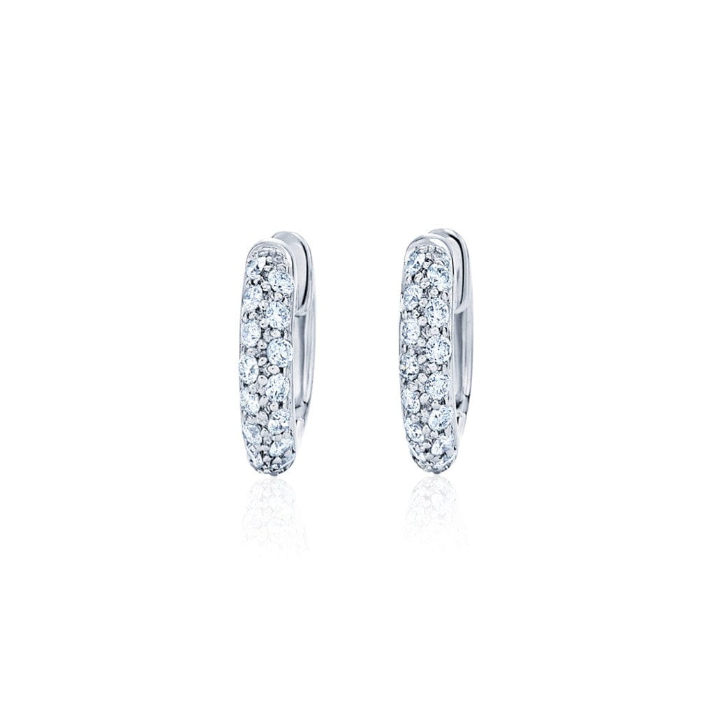 Kwiat 18K White Gold Kwiat Moonlight Petite Diamond Hoop Earrings Earrings