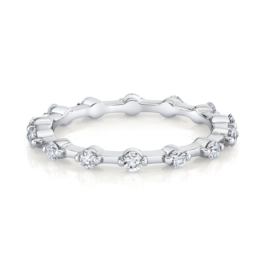 Emerson Fine Jewelry Platinum Nova Station Full Eternity Band Rings - Women's