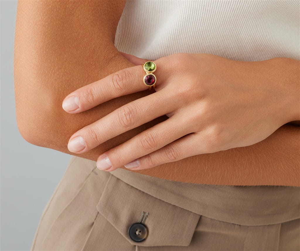 Marco Bicego 18K Yellow Gold Marco Bicego Small Red Garnet Ring Rings - Women's