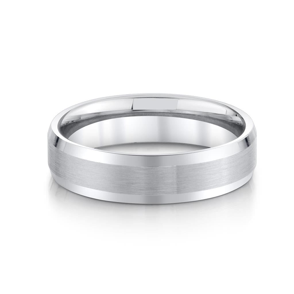 Benchmark 18K White Gold Men's Wedding Band Rings - Women's