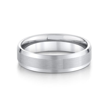 Benchmark 18K White Gold Men's Wedding Band Rings - Women's