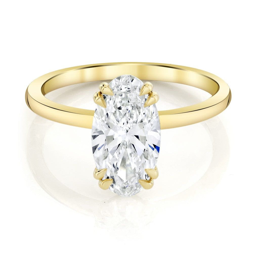 Emerson Fine Jewelry 18K Yellow Gold Moval Classic Diamond Engagement Ring Engagement Rings