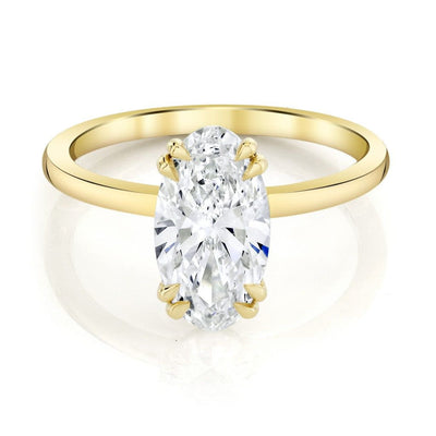 Emerson Fine Jewelry 18K Yellow Gold Moval Classic Diamond Engagement Ring Engagement Rings