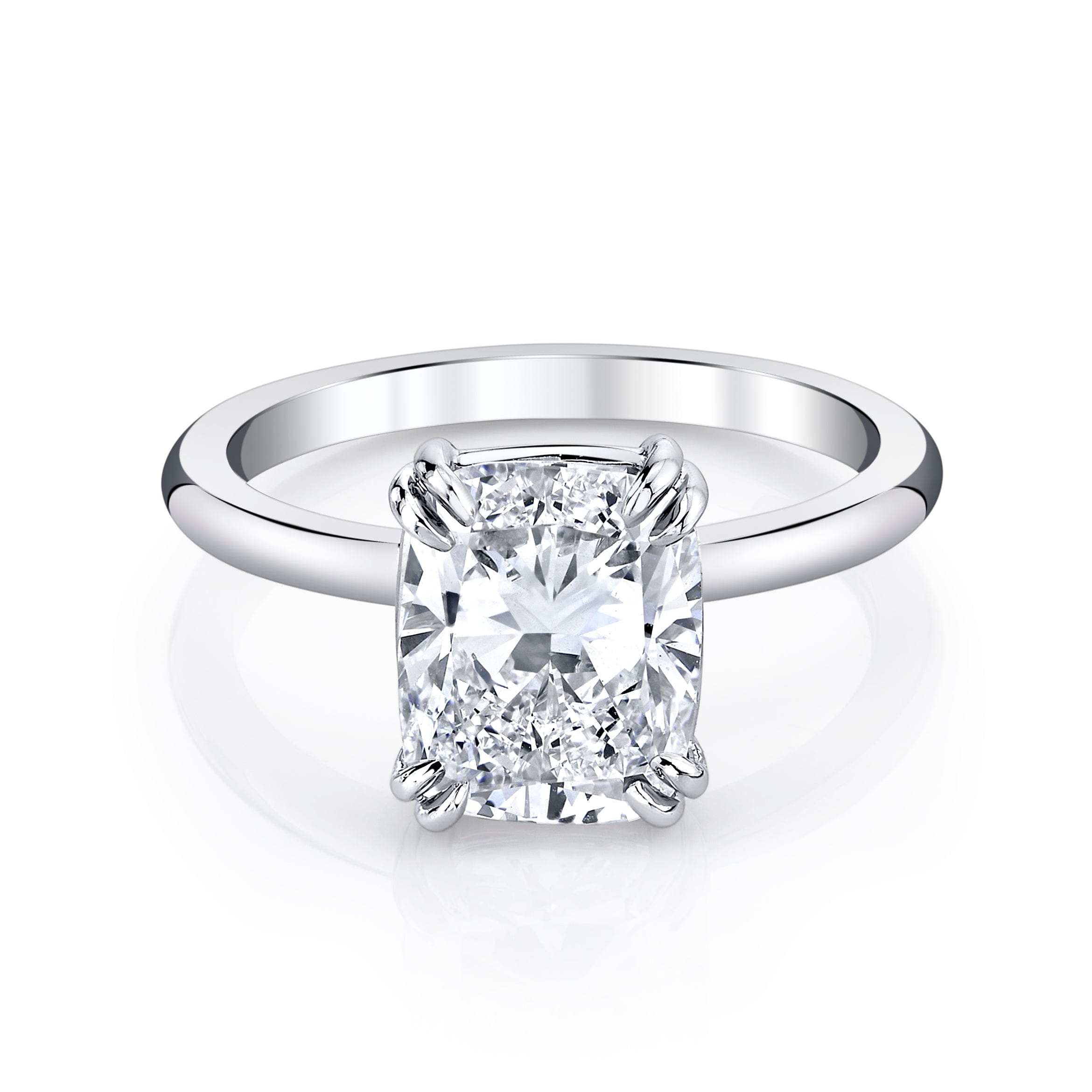 Emerson Fine Jewelry 3ct Everly Cushion Classic Engagement Rings Platinum / 3ct Cushion Lab Grown Diamond - F in Color - VVS in Clarity - Excellent